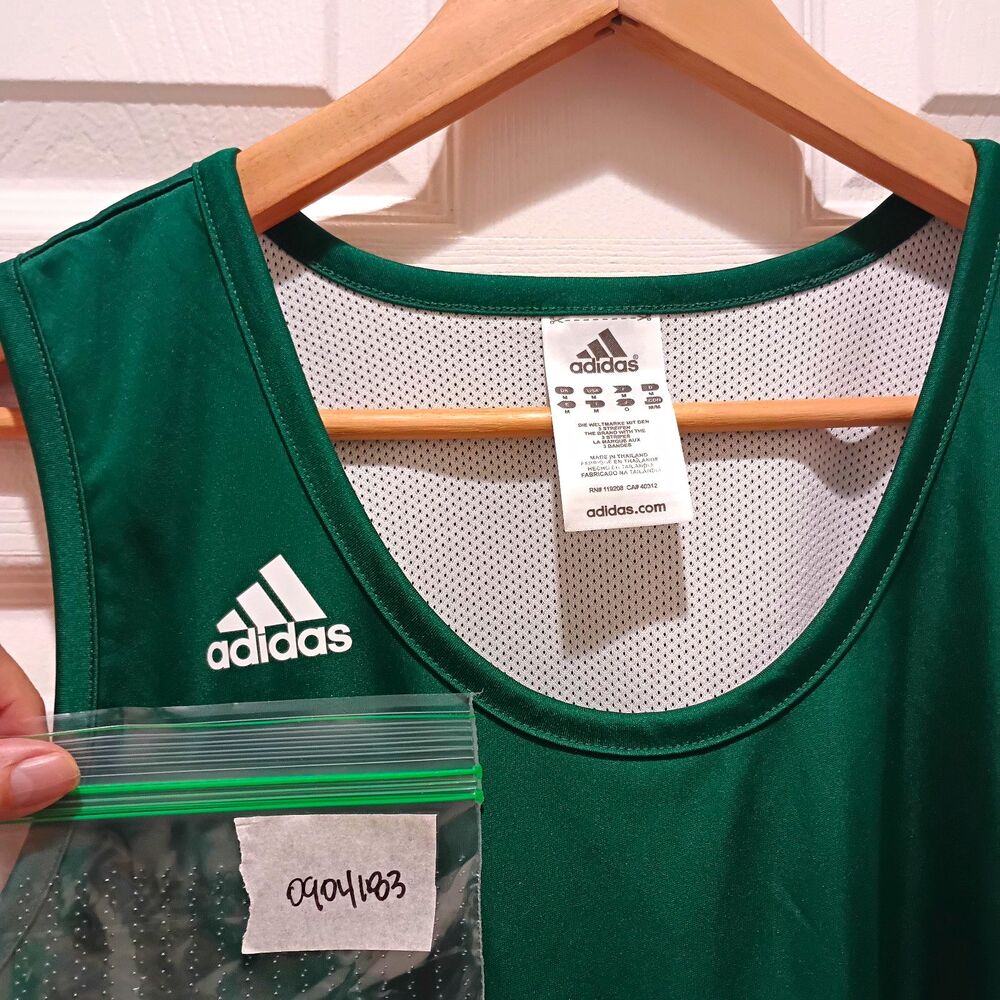 adidas Climalite Men's M Green Mesh Breathable Basketball Jersey Tank Top